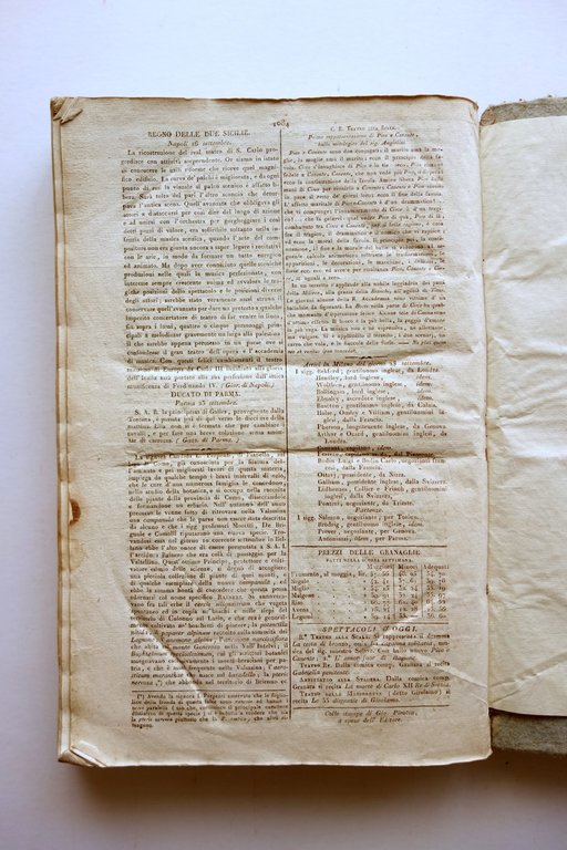 Gazzetta di Milano 92 Numeri Completi 1 Luglio-30 Settembre 1816 …