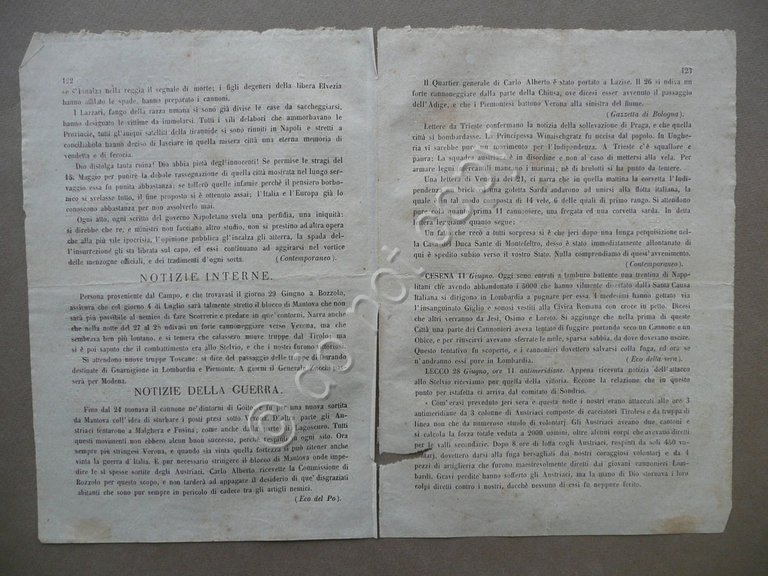 Gazzettino del MezzodÏ N.31 3 Luglio 1848 Ferdinando II Risorgimento … | Immagine Gallery 2