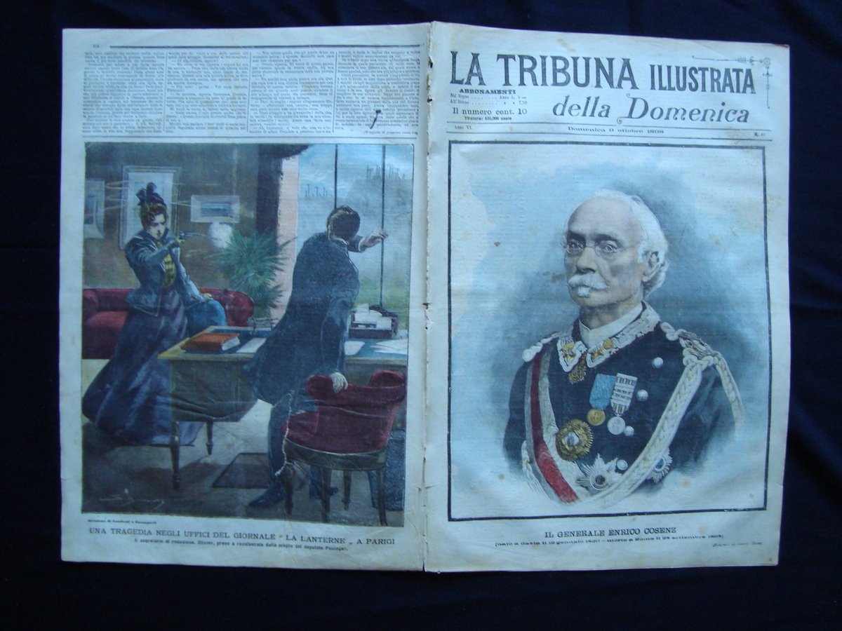 Generale Enrico Cosenz morto 28 settembre 1898 TRIBUNA ILLUSTRATA 9 …
