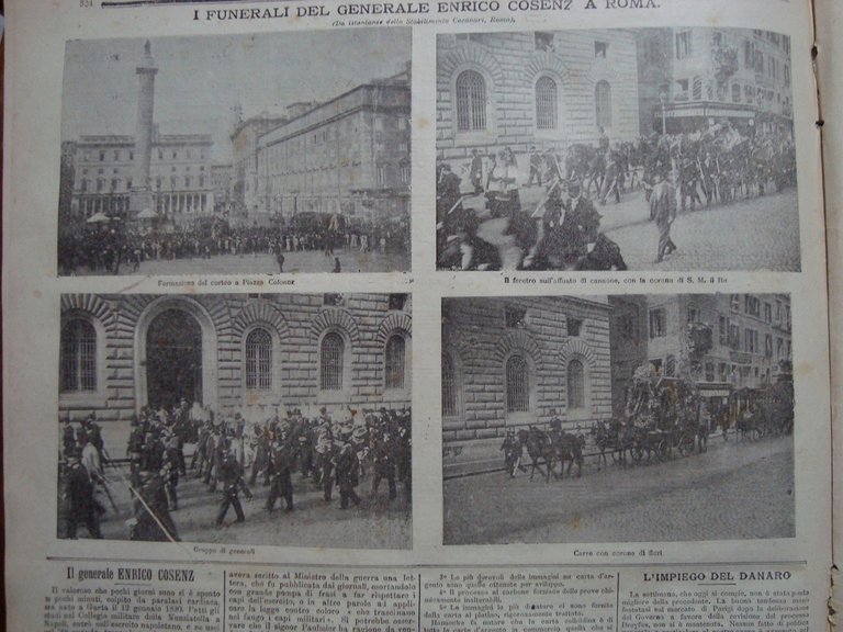 Generale Enrico Cosenz morto 28 settembre 1898 TRIBUNA ILLUSTRATA 9 …