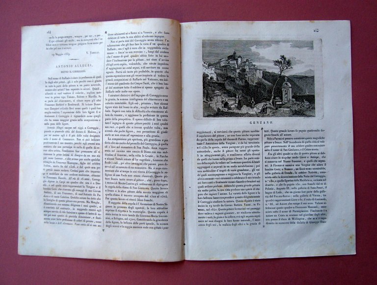 Genzano incisione+articolo Rivista L'Ombibus Pittoresco N 21 Napoli 1839 | Immagine Gallery 2