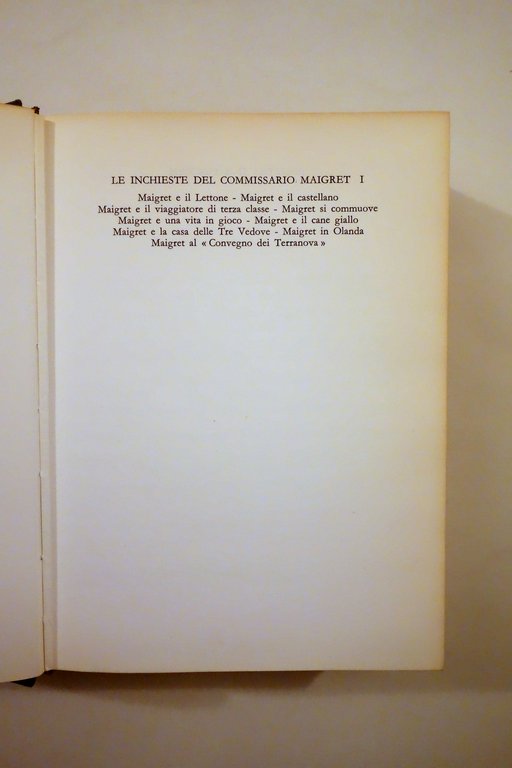 Georges Simenon Tutte le Inchieste del Commissario Maigret Mondadori 1966 …