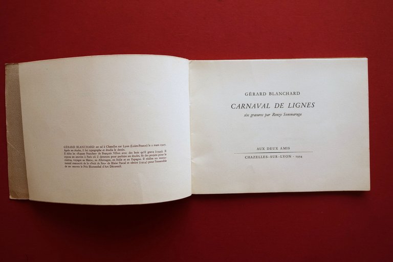 Gerard Blanchard Carnaval de Lignes R. Sommaruga 1954 Dedica Autografa … | Immagine Gallery 4