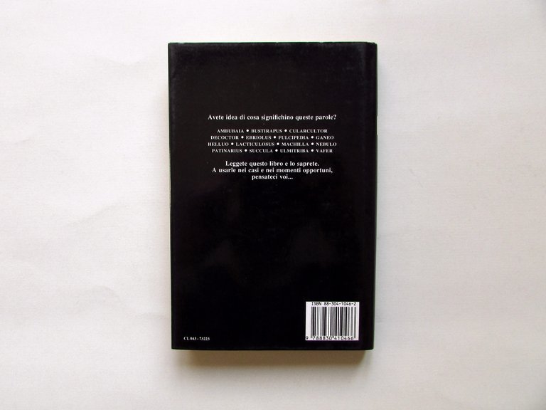 Gerhard Fink Ditelo in Latino Insulti Ingiurie Contumelie Longanesi 1992 …