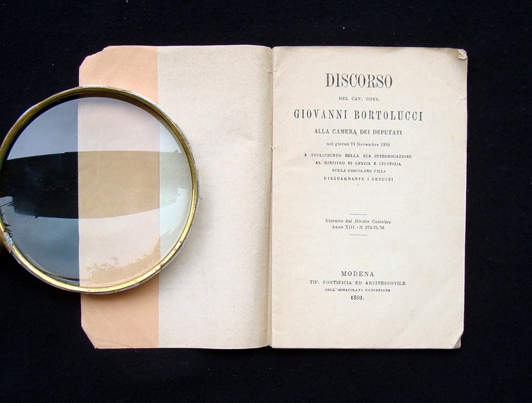 Gesuiti alla Camera dei Deputati 24 Novembre 1880 Modena Immacolata …