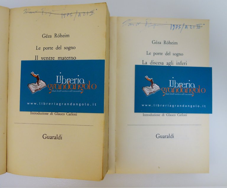 GEZA ROHEIM LE PORTE DEL SOGNO 1-2 GUARALDI ED. 1973 … | Immagine Gallery 4