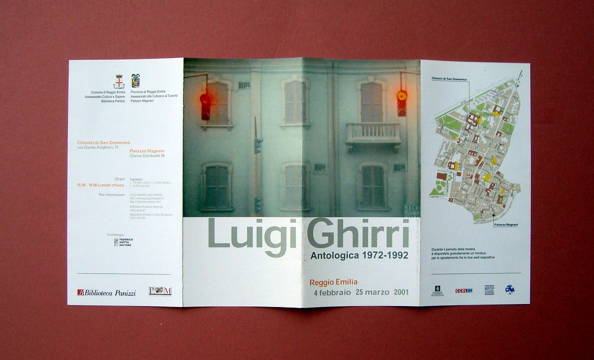 Ghirri Antologica 1972-1992 Reggio Emilia 2001 pieghevole fotografia