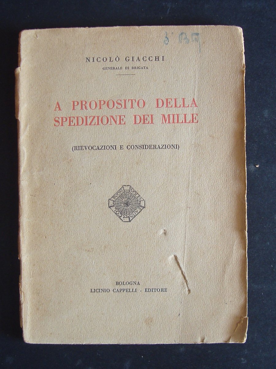 GIACCHI NICOLO' A PROPOSITO DELLA SPEDIZIONE DEI MILLE CAPPELLI 1932 | Immagine principale