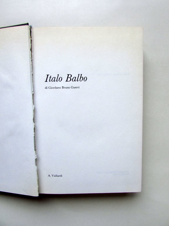 Giordano Bruno Guerri Italo Balbo Vallardi Milano 1984