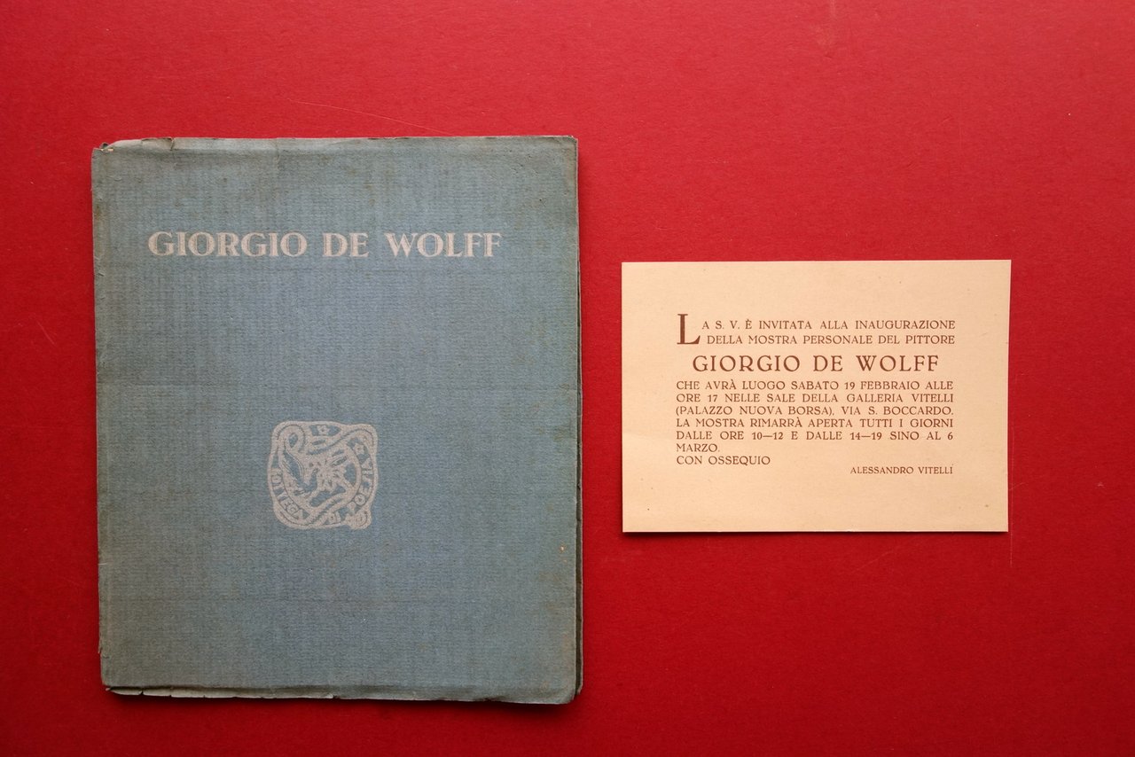 Giorgio de Wolff Mostra Personale Bottega di Poesia 1926 Catalogo …