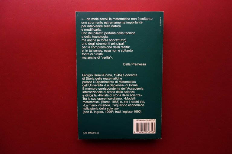 Giorgio Israel La Visione Matematica della Realtà Laterza 1996 1° …