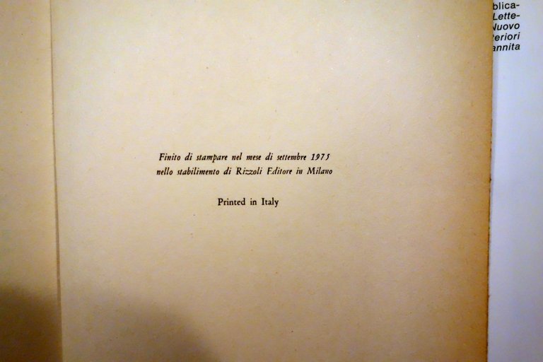 Giorgio Manganelli A e B Rizzoli Milano 1975 Prima Edizione