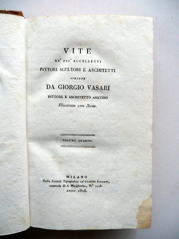 Giorgio Vasari Vite dei pi˘ Eccellenti Pittori Scultori Architetti Vol. …