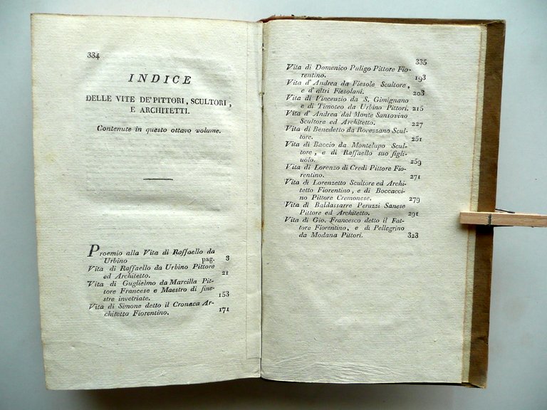 Giorgio Vasari Vite dei Pittori Scultori Architetti Vol. VIII 1810 …