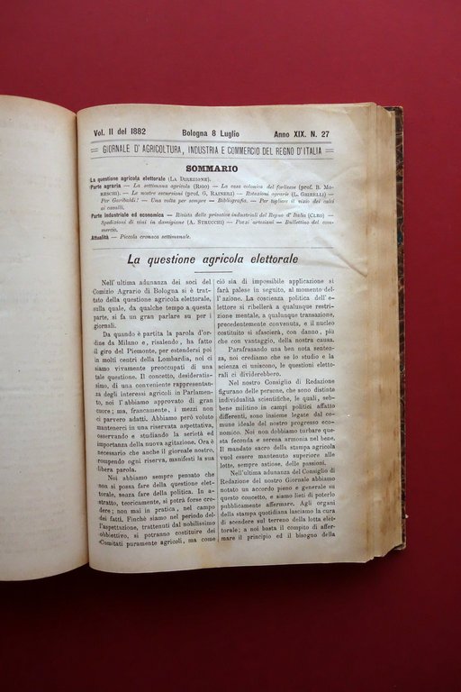 Giornale d'Agricoltura Industria e Commercio del Regno d'Italia 1882 51 …