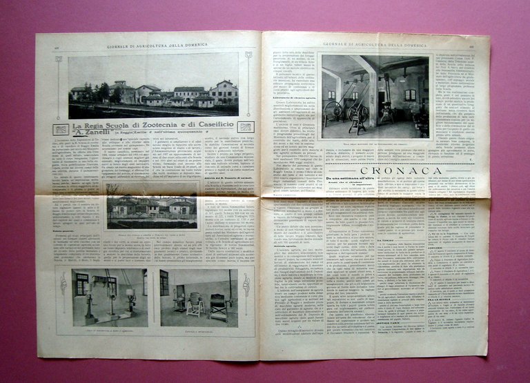 Giornale di Agricoltura della Domenica N 44 29/10/1911 Caseificio Zanelli …