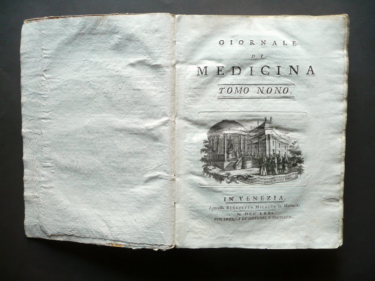 Giornale di Medicina Tomo Nono 52 Numeri Annata Completa 1770-71 …