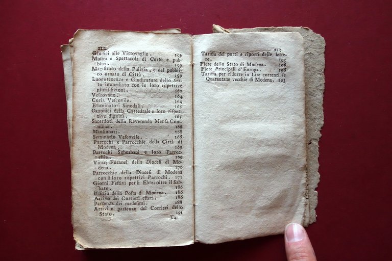 Giornale Modenese Civile Ecclesiastico per l'Anno 1774 Montanari Modena Tavola | Immagine Gallery 10