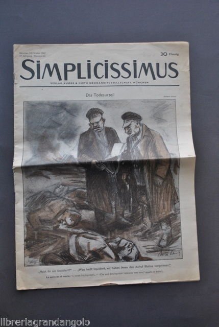 Giornali Guerra Simplicissimus Germania Satira Alleati Caricature Umorismo 1942 | Immagine principale