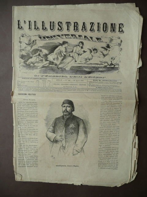 Giornali Illustrazione Universale 1867 Livorno Caprilli Cavalleggieri Sinagoghe