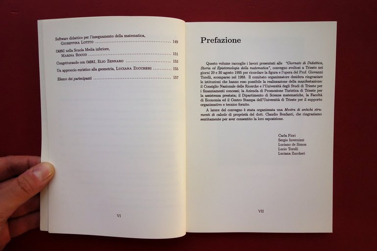 Giornate di Didattica Storia ed Epistemologia della Matematica Trieste 1995