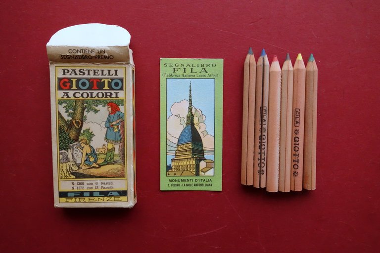 Giotto Fila Sei Pastelli a Colori Confezione Segnalibro Mole Antonelliana … | Immagine Gallery 1