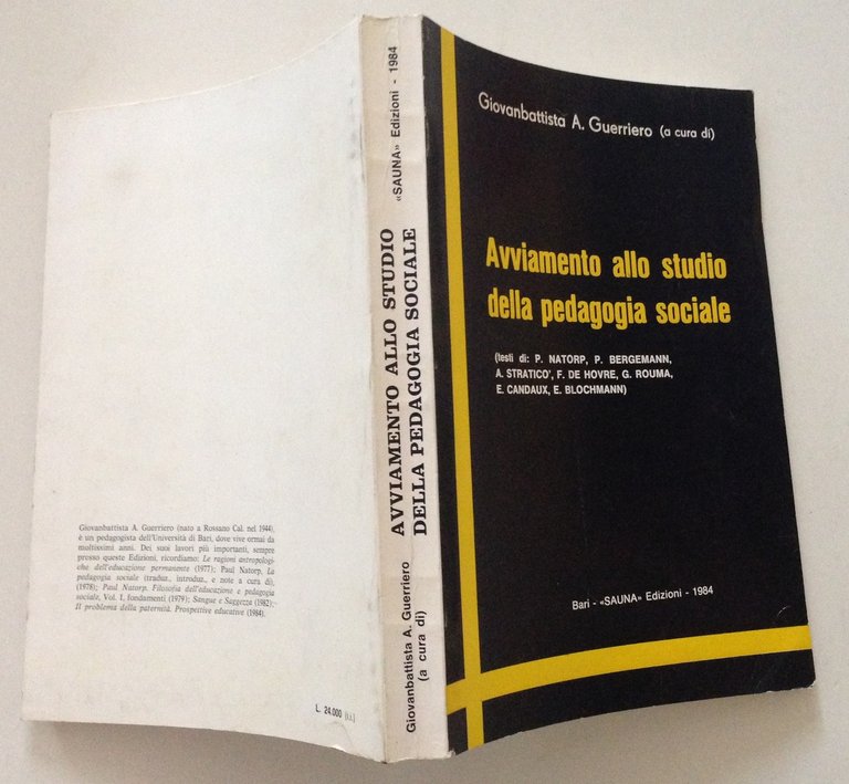 Giovanbattista A Guerriero Avviamento allo Studio Della Pedagogia Sociale