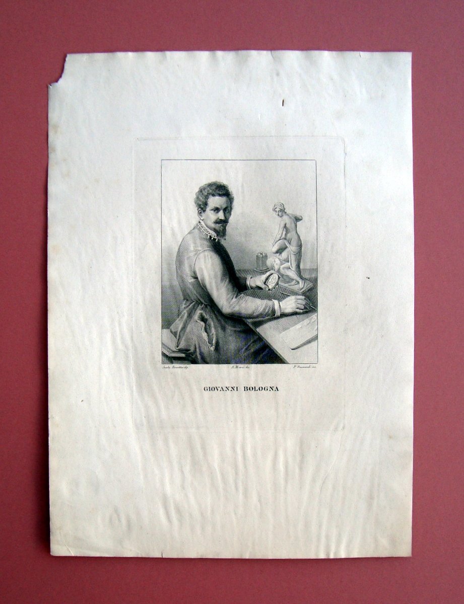 Giovanni Bologna Incisione rame Galleria Pitti Firenze 1842