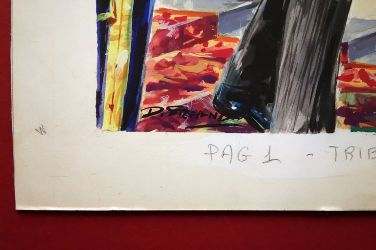 Giovanni di Stefano Tavola Originale La Tribuna Illustrata Prima Pagina …