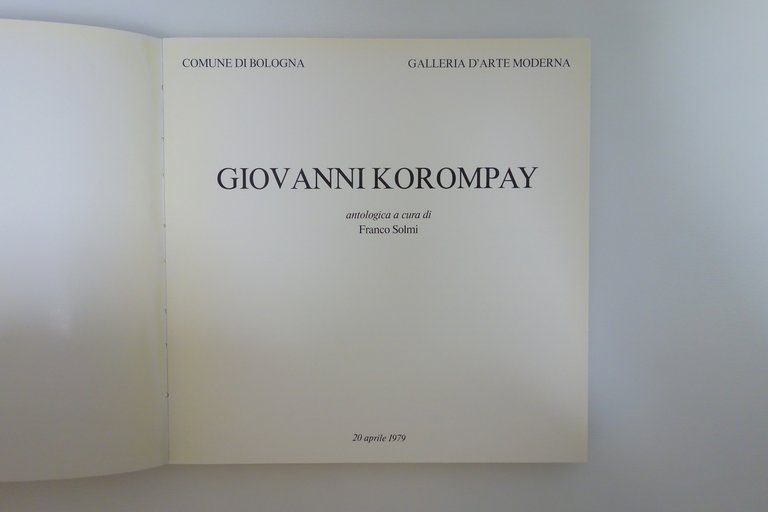 Giovanni Korompay Antologica Comune di Bologna GAM 1979 Catalogo Futurismo … | Immagine Gallery 2