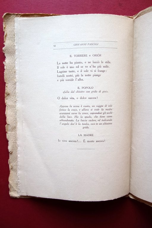 Giovanni Pascoli Nell'Anno Mille Zanichelli 1922 Rara 1∞Edizione Nozze