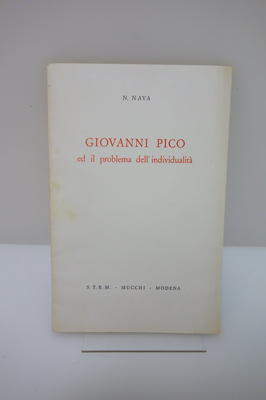 GIOVANNI PICO E IL PROBLEMA DELL'INDIVIDUALITA' AUTOGRAFO NAVA MIRANDOLA 1963 | Immagine principale