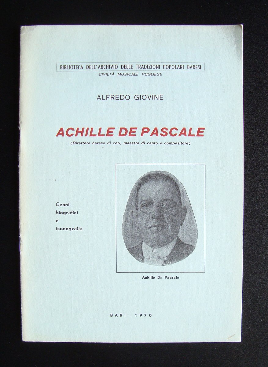 Giovine Alfredo Achille De Pascale Tradizioni Popolari Bari 1870