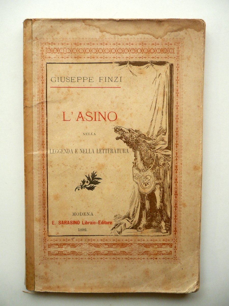 Giuseppe Finzi L'Asino nella Leggenda e Letteratura E. Sarasino Modena … | Immagine principale