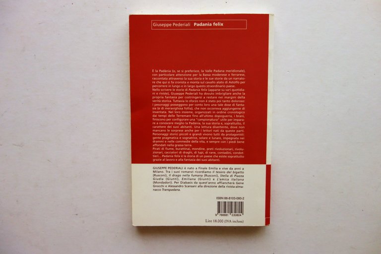 Giuseppe Pederiali Padania Felix Diabasis Reggio Emilia 1999 Copertina Ghirri