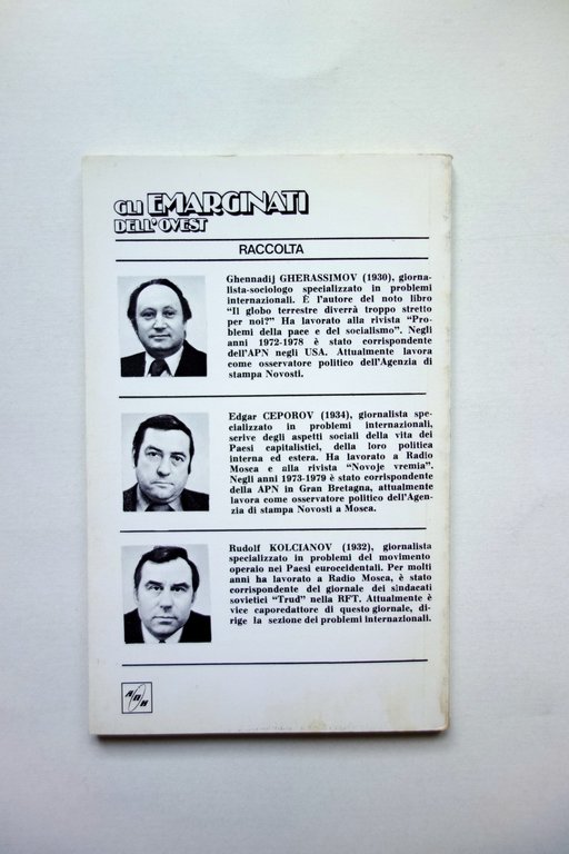 Gli Emarginati dell'Ovest Operai Stranieri nei Paesi Capitalistici Novosti 1980