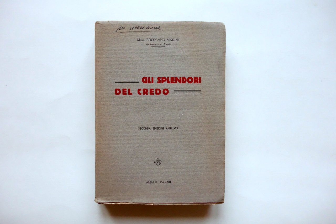 Gli Splendori del Credo Ercolano Marini Amalfi 1934 2∞ Edizione … | Immagine principale