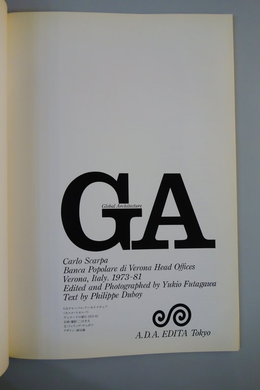 GLOBAL ARCHITECTURE CARLO SCARPA VERONA ITALY TOKYO 1983 RARO | Immagine Gallery 3