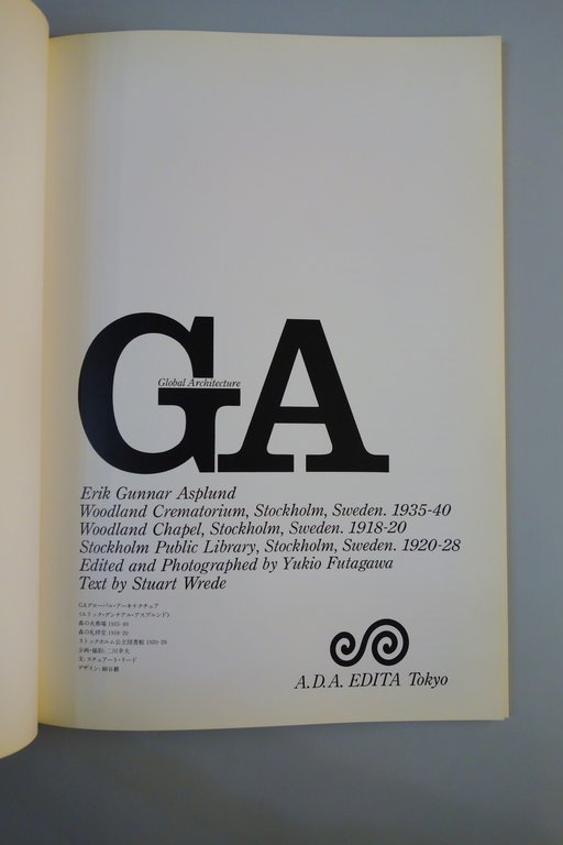 GLOBAL ARCHITECTURE ERIK GUNNAR ASPLUND STOCKHOLM SWEDEN TOKYO 1982 | Immagine Gallery 2