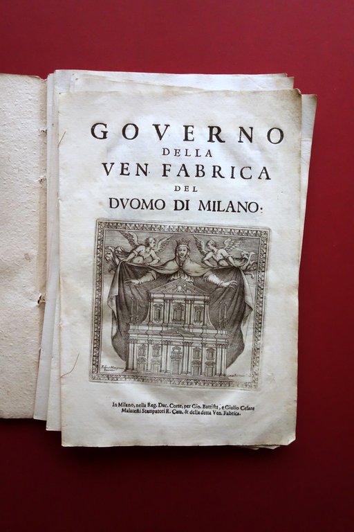 Governo della Ven. Fabrica del Duomo di Milano Malatesti 1642 …