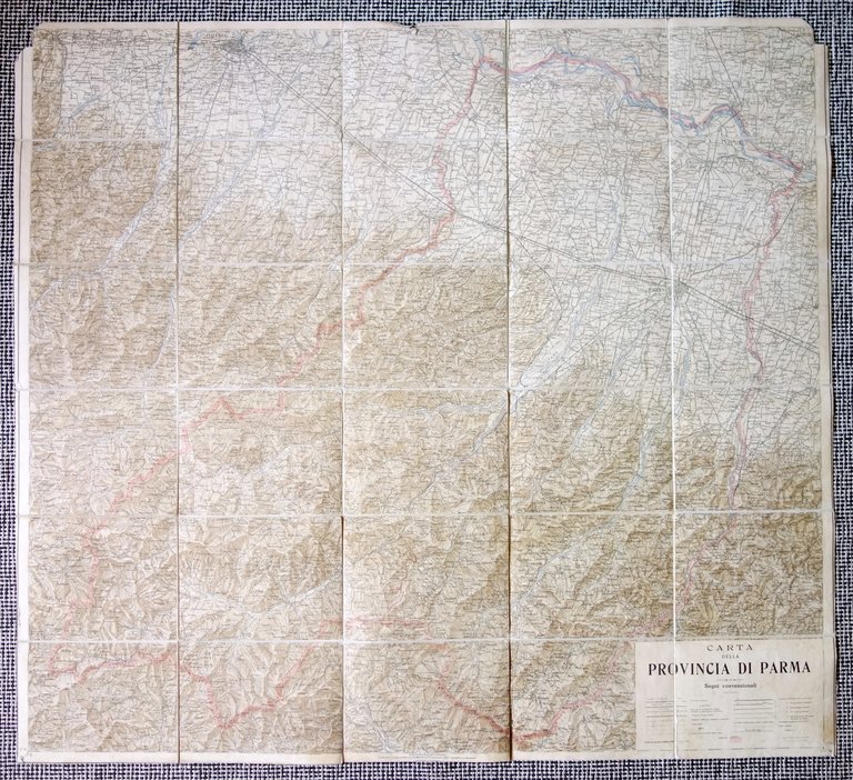 Grande Carta Telata Provincia di Parma Scala 1:100000 IGM 1929 … | Immagine Gallery 1