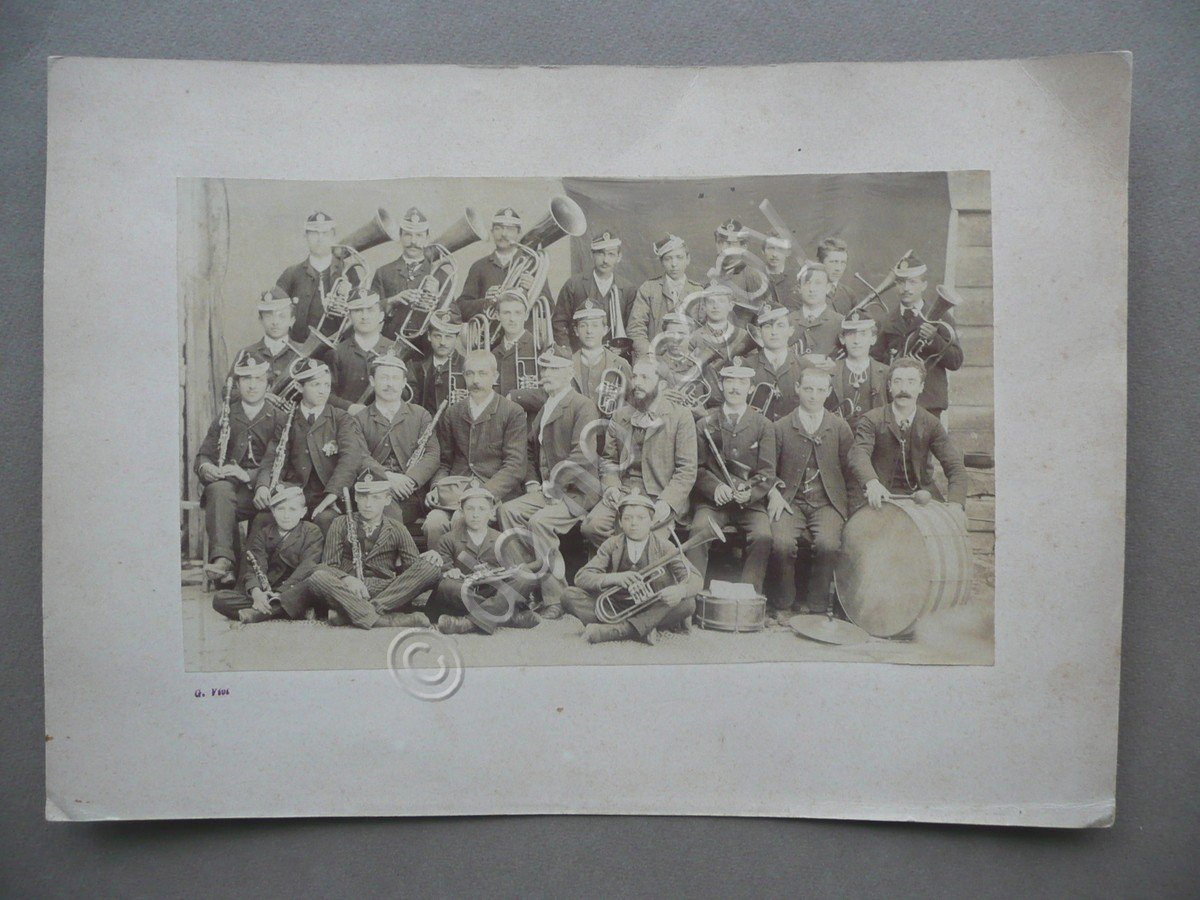 Grande Fotografia Originale Banda Musica G. Vivi Modena 15 Ottobre … | Immagine principale
