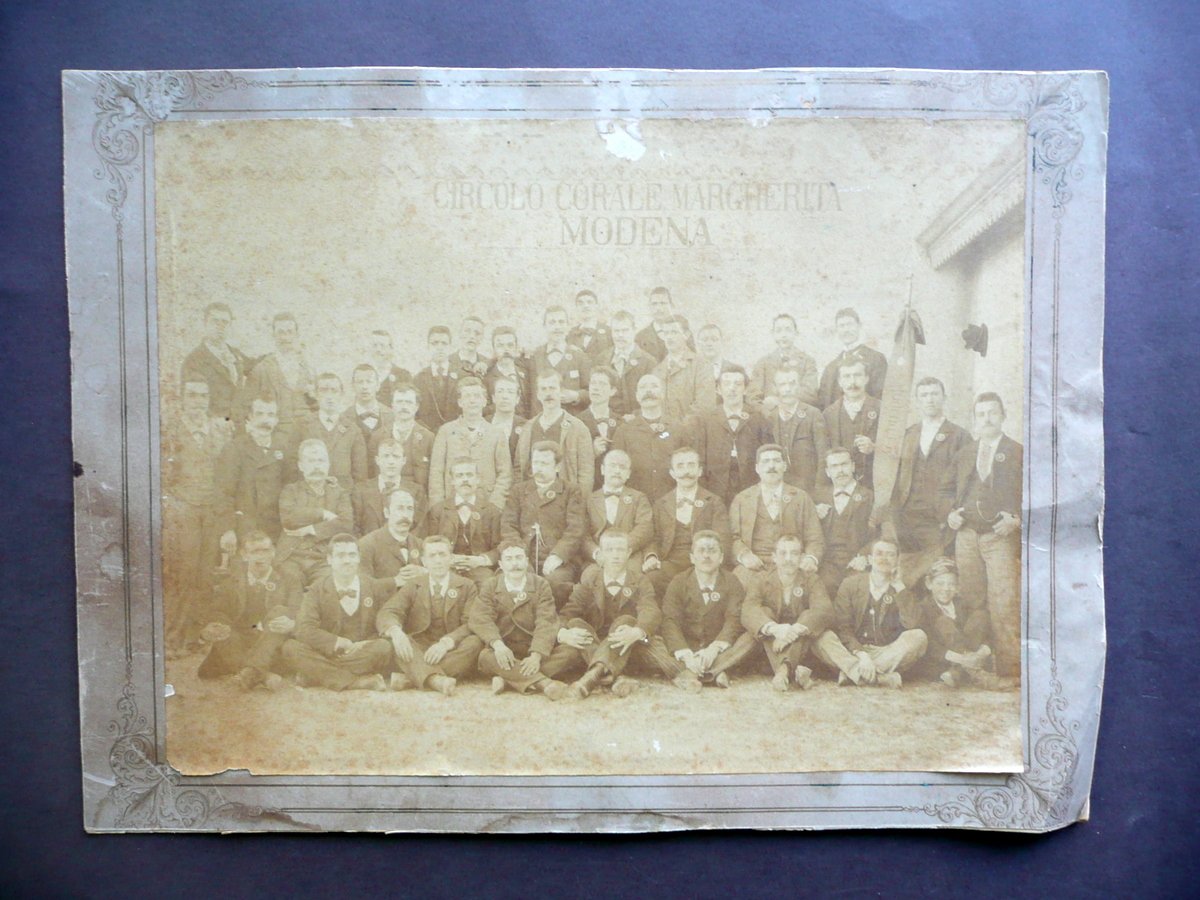 Grande Fotografia Originale Circolo Corale Margherita Modena Musica Rara