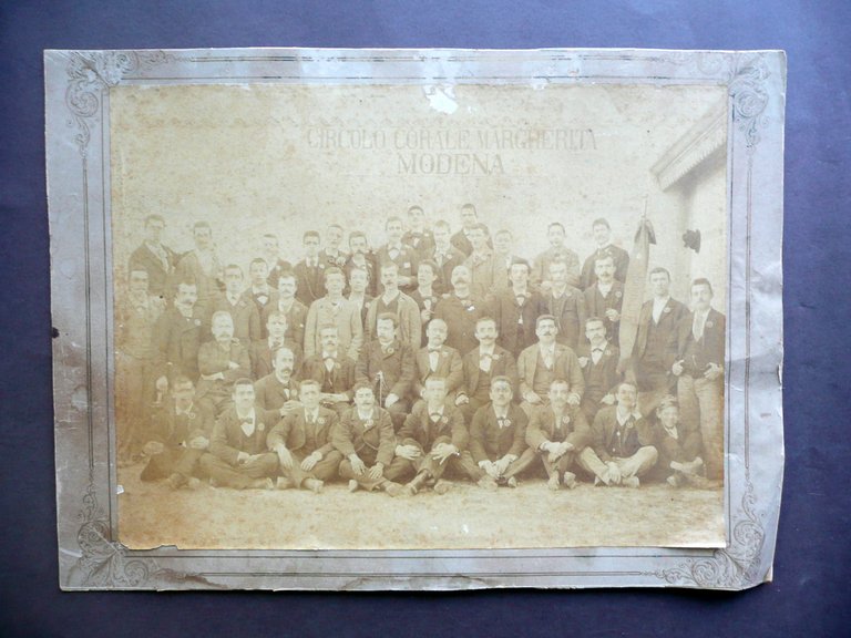 Grande Fotografia Originale Circolo Corale Margherita Modena Musica Rara | Immagine Gallery 1