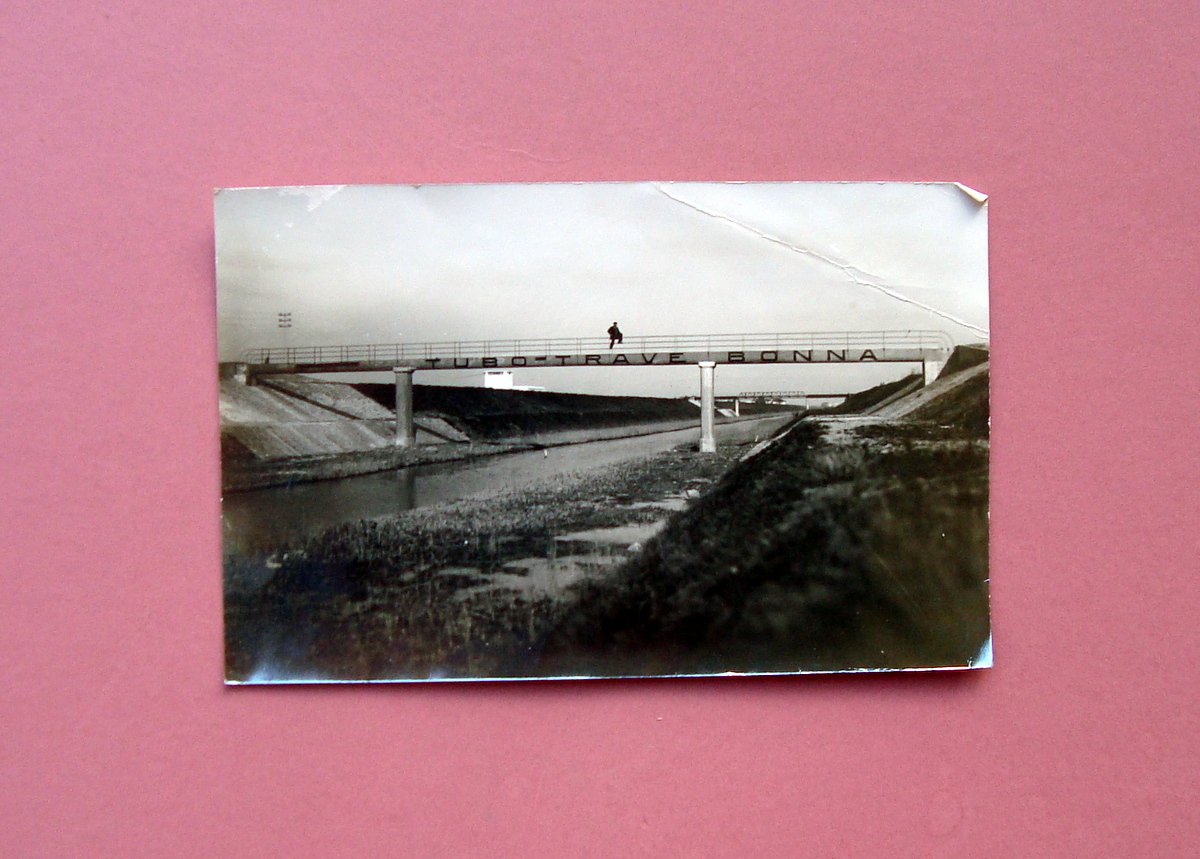 Grande Fotografia Pubblicitaria b/n Società Tubi Bonna Livorno