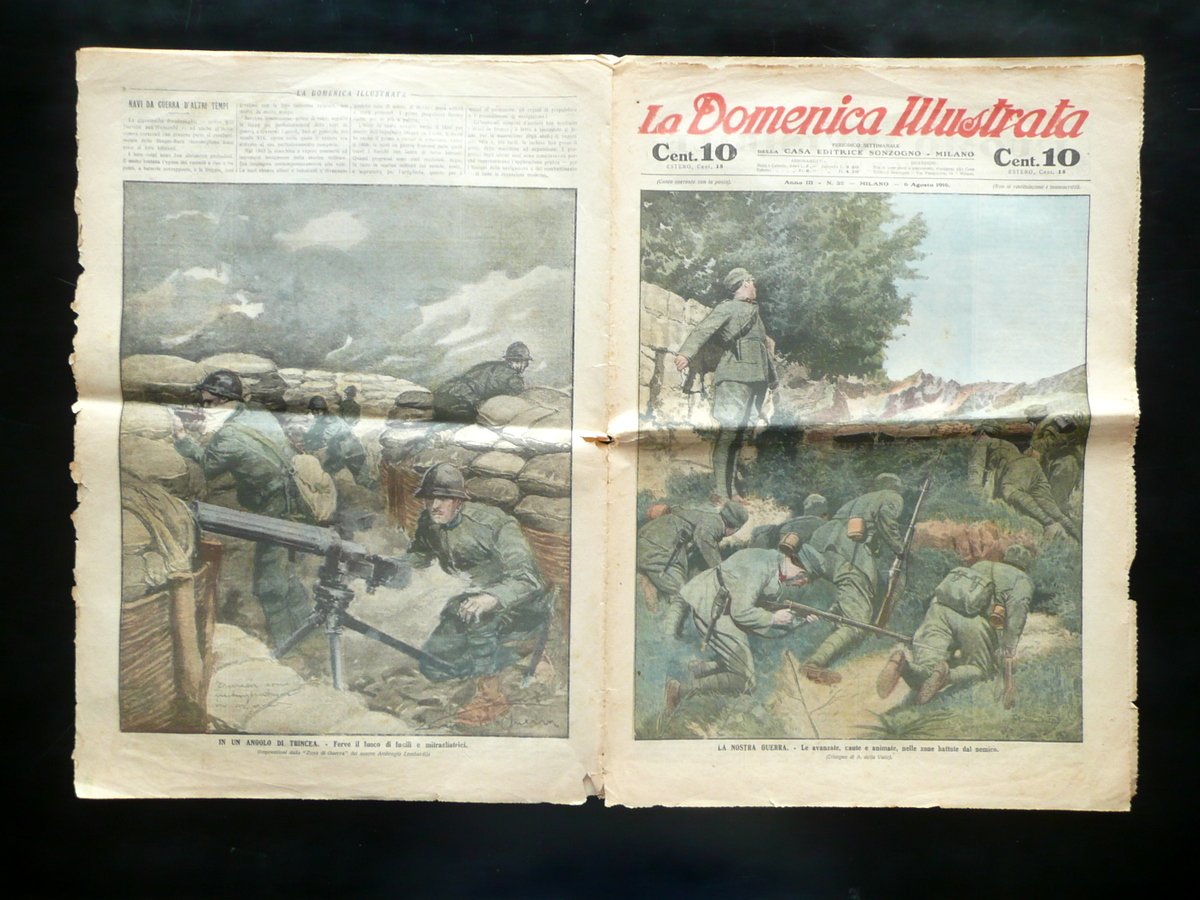 Grande Guerra Trincea WW1 La Domenica Illustrata Sonzogno Milano 1916 … | Immagine principale