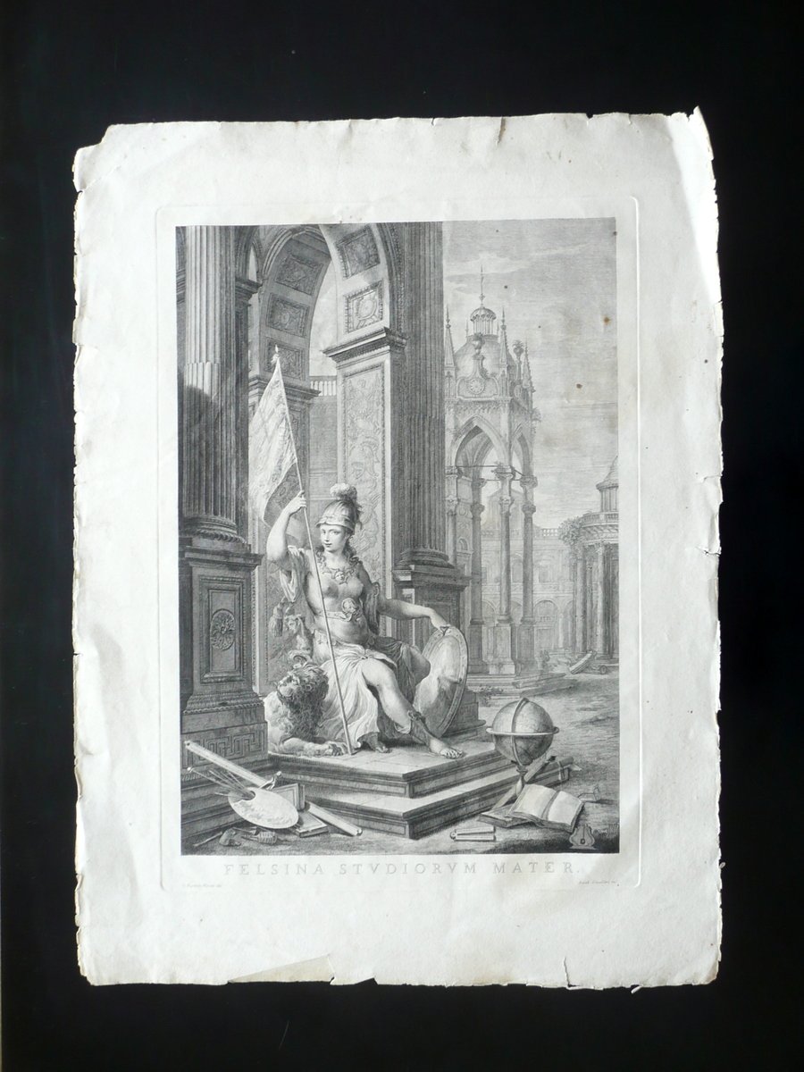 Grande Incisione Antiporta Pitture di Pellegrino Tibaldi e NiccolÚ Abbati …