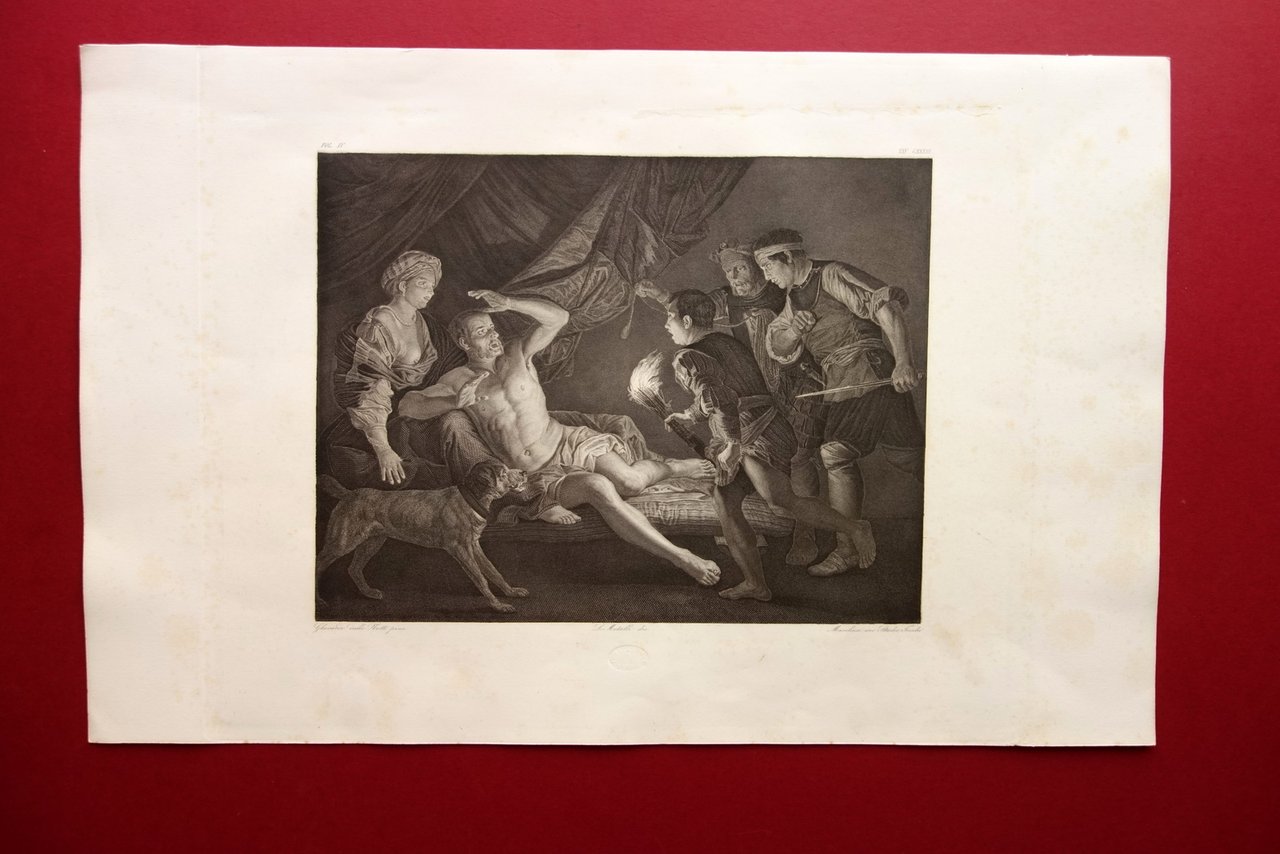Grande Incisione su Rame Sansone Arrestato dai Filistei G. Delle … | Immagine principale