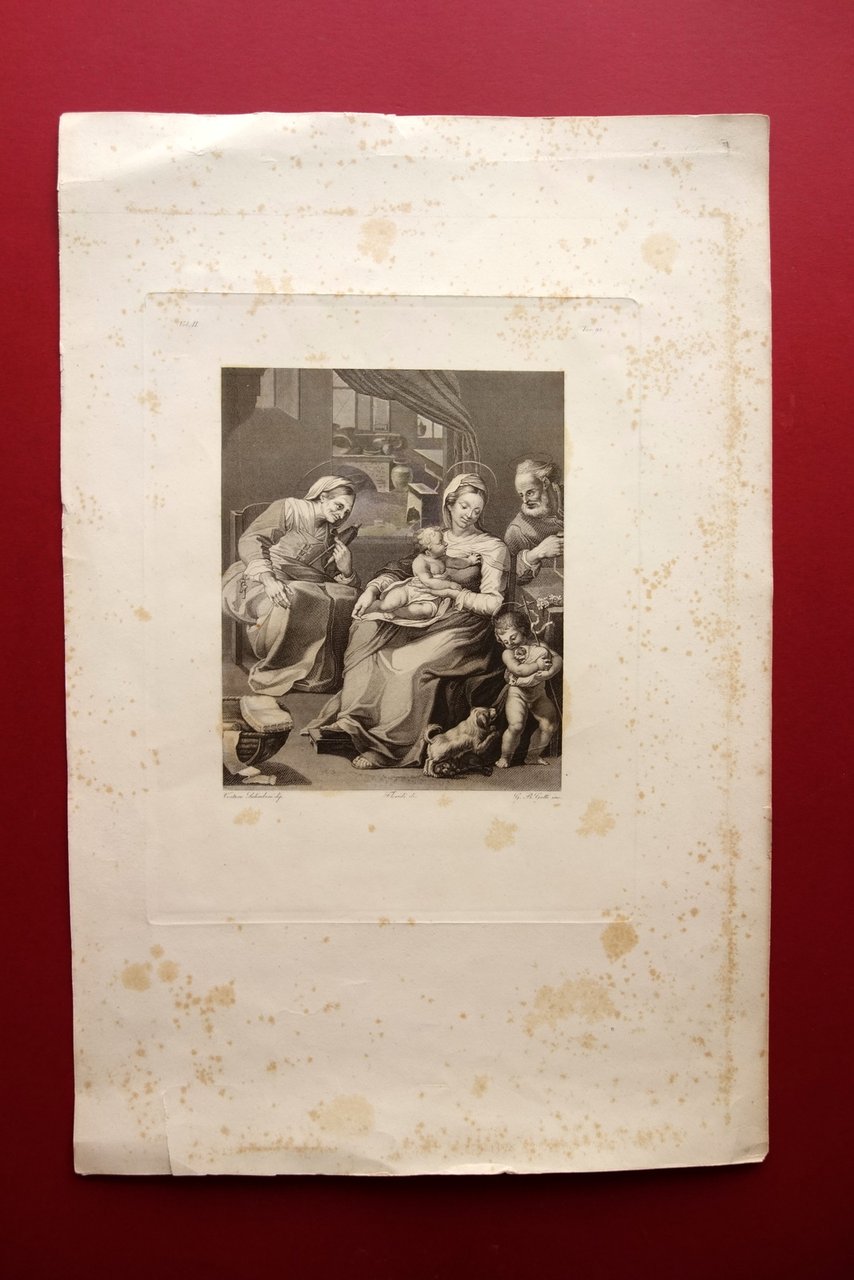Grande incisione su Rame Ventura Salimbeni Sacra Famiglia G. B. … | Immagine principale