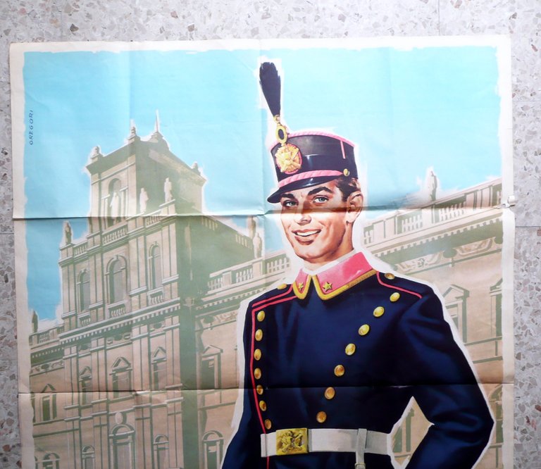 Grande Manifesto Accademia Miltare di Modena Anno Accademico 1958-59 IGAP